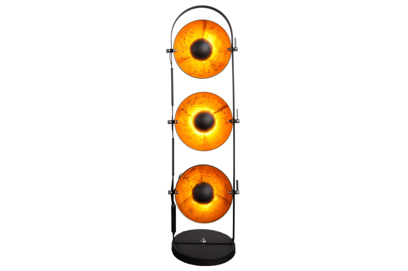INVICTA INTERIOR Designová kovová stojací lampa černá - Arietis