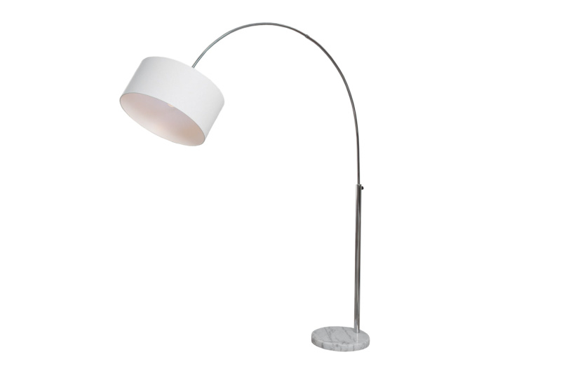 INVICTA INTERIOR Designová kovová stojací lampa bílá - Boro