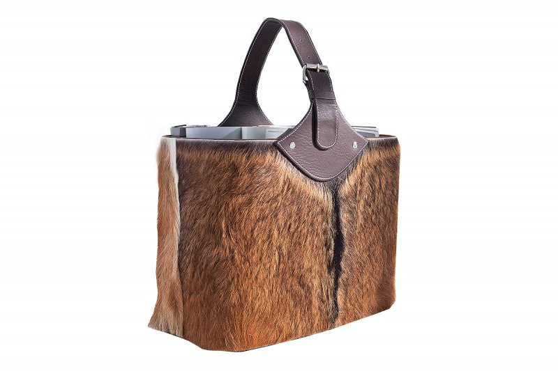 INVICTA INTERIOR Stojan Na Časopisy Hide kůže