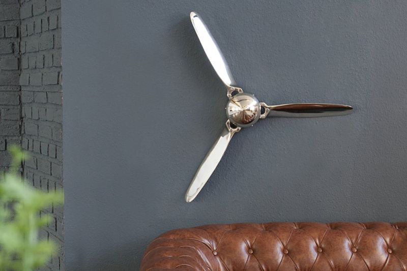 INVICTA INTERIOR Deco Propeller Screw Iii 90Cm Stříbrná