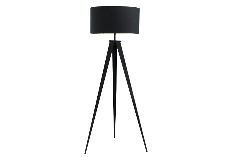 INVICTA INTERIOR Retro kovová stojací lampa černá - Jakarta