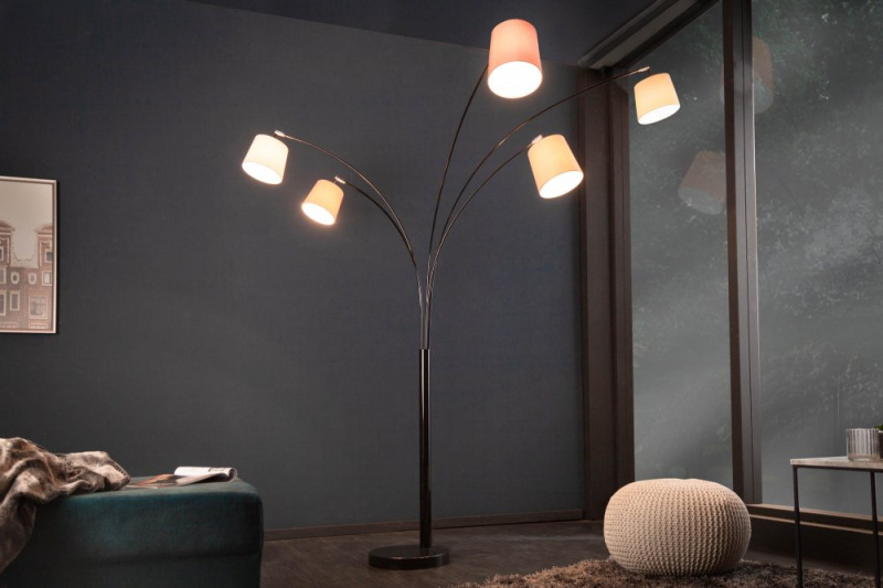 INVICTA INTERIOR Designová stojací lampa černá: Tálos