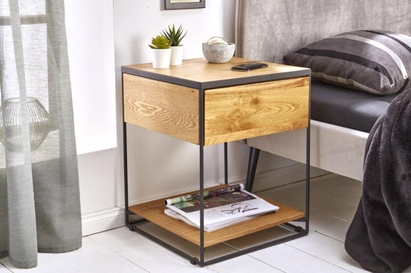 INVICTA INTERIOR Masivní noční stolek - Fabio