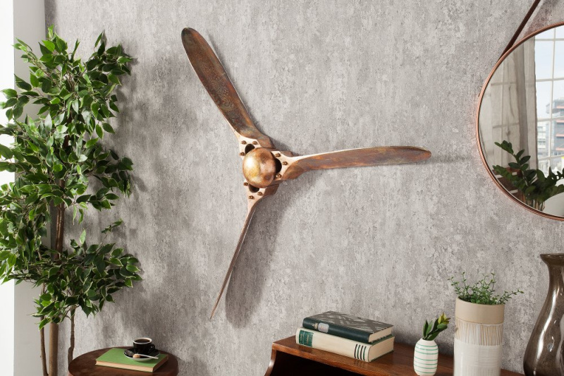 INVICTA INTERIOR Letecká vrtule v barvě pálené mědi 97 cm