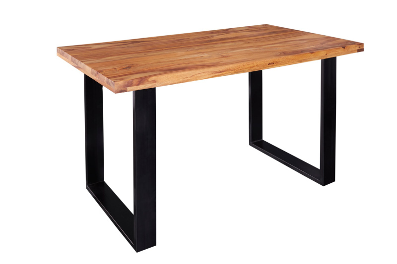 Jídelní stůl IRON CRAFT 140cm U-nohy sheeshamové dřevo