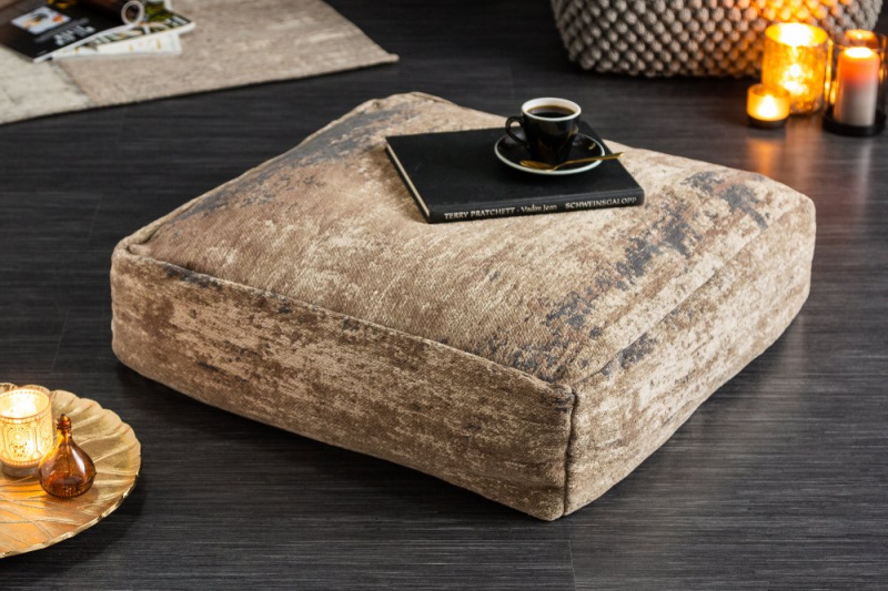 INVICTA INTERIOR Podlahový polštář hnědý &ndash; Sampa V