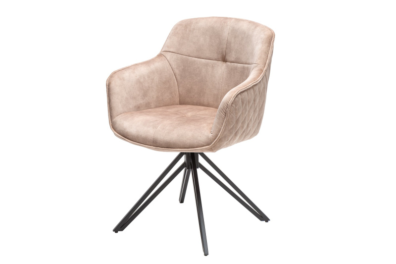 INVICTA INTERIOR Designová dřevěná kuchyňská židle béžová: Camprestre V