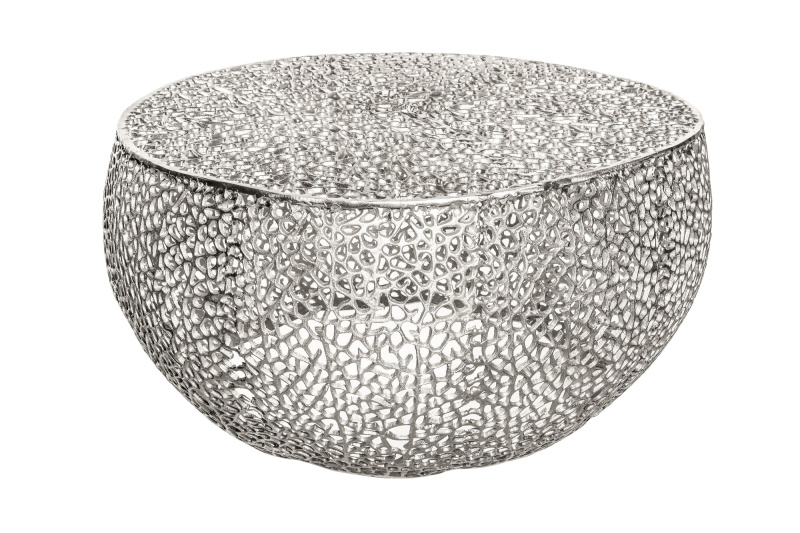 INVICTA INTERIOR Konferenční stolek Leaf silver 80cm