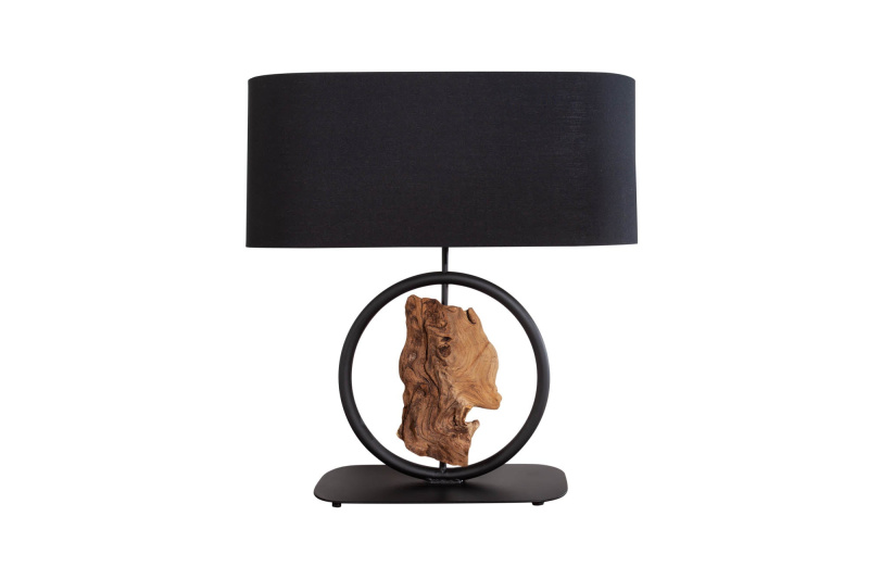 INVICTA INTERIOR Dřevěná Stolní lampa přírodní - La Toxa
