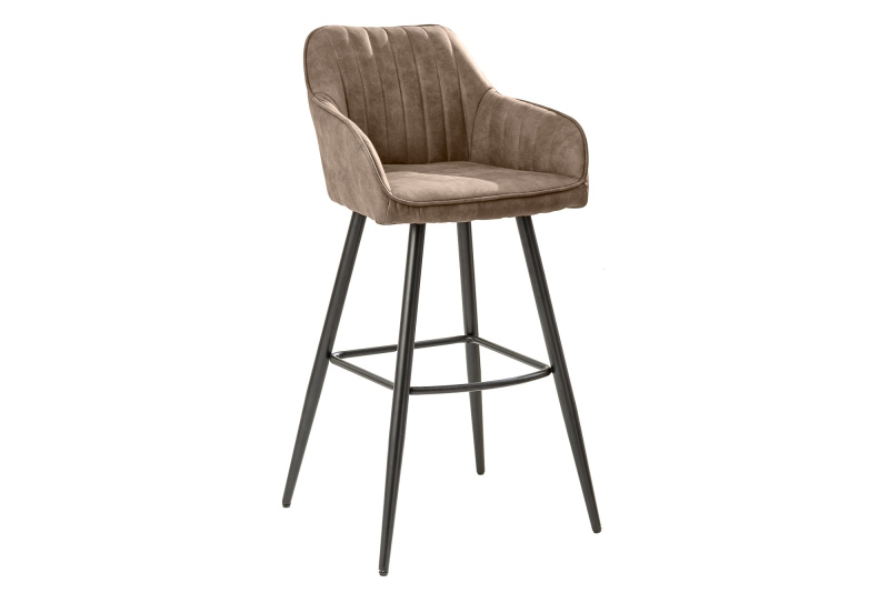 INVICTA INTERIOR Moderní barová židle taupe Lopus II