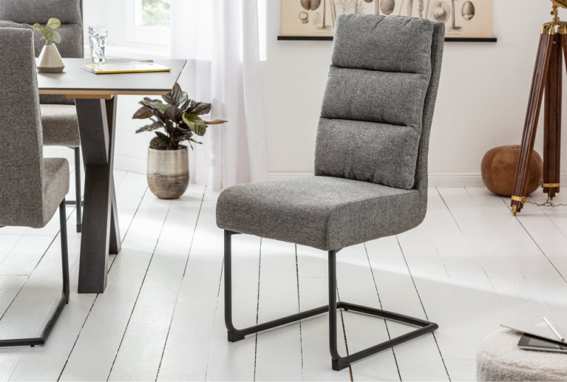 INVICTA INTERIOR Moderní kuchyňská židle šedá Menos II