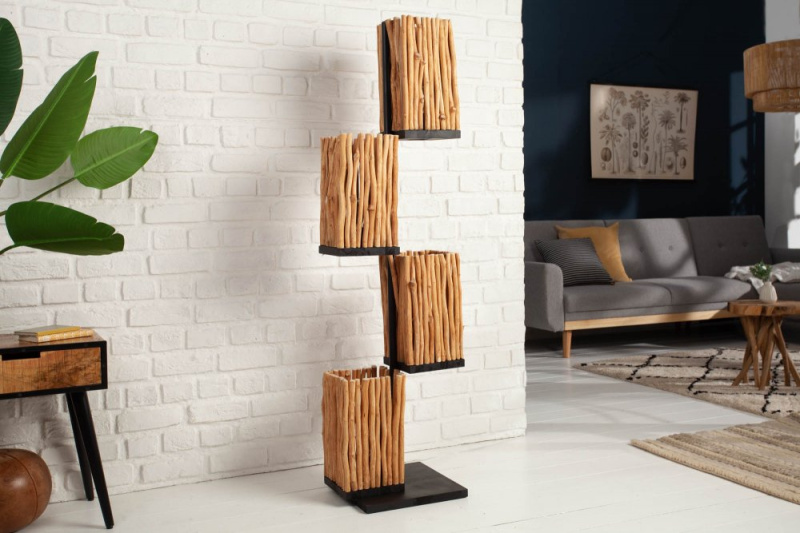 INVICTA INTERIOR Dřevěná stojací lampa - Myrina