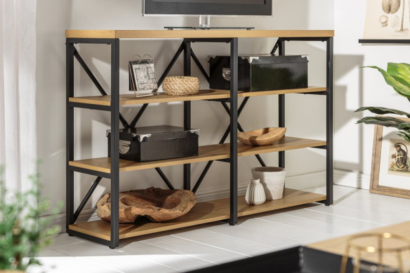 INVICTA INTERIOR Moderní industriální regál Chardonnay