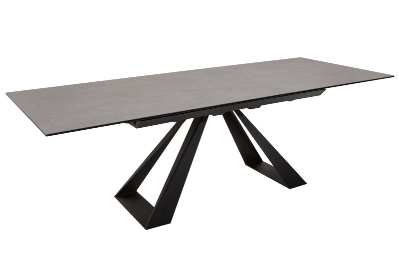 Jídelní stůl CONCORD 180-230cm keramika antracit a tvrzené sklo
