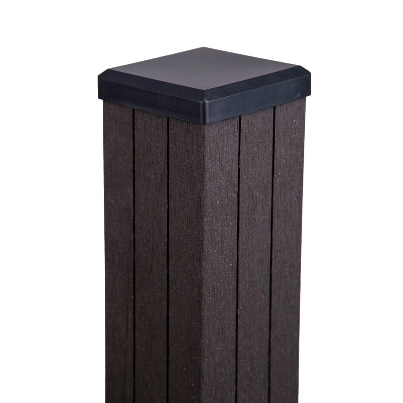 GroJa Sloupek na hotový plot vč. krytky k zabet. antracit 7 x 7 x 240 cm