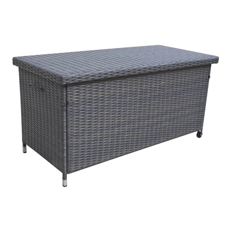 Box na polstry Calvin, tmavě hnědá, 59 x 118 x 52 cm