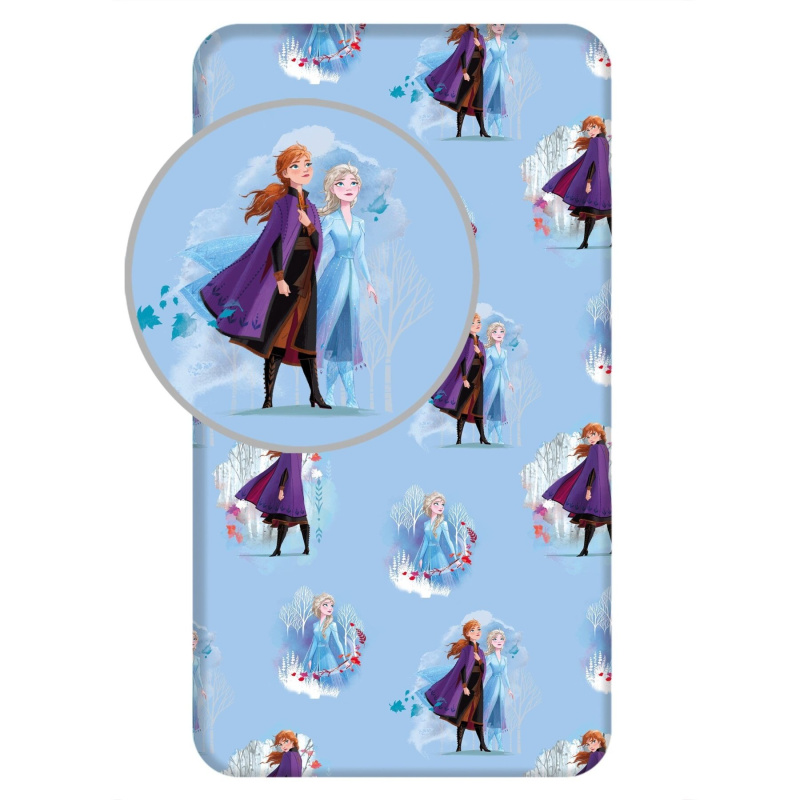 Jerry Fabrics Prostěradlo Frozen 2 Blue leaves Varianta: Prostěradlo Frozen 2 Blue leaves 90x200x25 cm