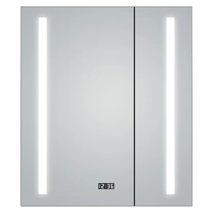 Zrcadlová skříňka s LED osvětlením DSK Aluminio Sun / 60 x 70 cm / LED osvětlení / stříbrná Varianta: ivi1