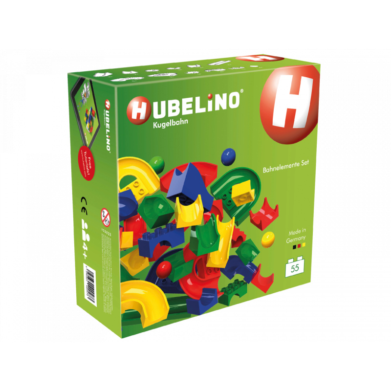 HUBELINO Kuličková dráha - set bez kostek 55 ks