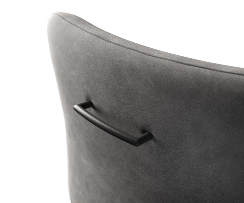 Úchyt jídelní židle Flex kulatý kov černý