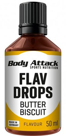 Body Attack Flav Drops 50 ml - Máslová sušenka
