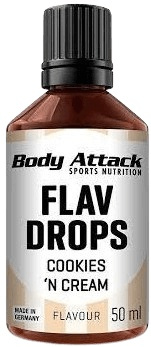 Body Attack Flav Drops 50 ml - Cookies & Cream
