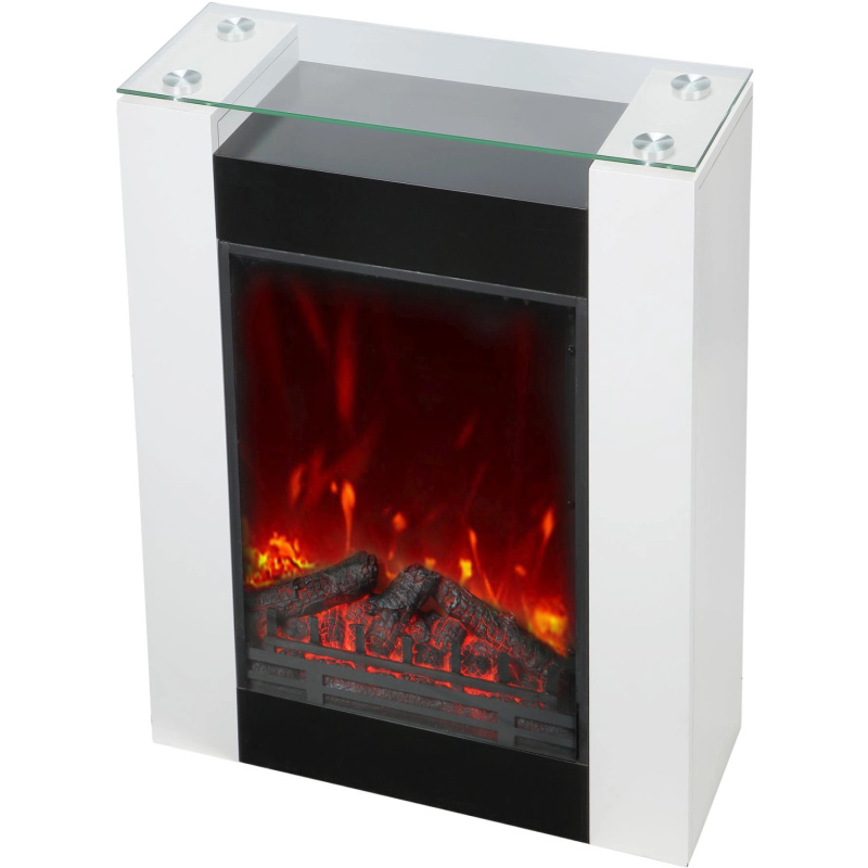 EL Fuego Elektrický krb Tessin bílý, 900/1 800 W, 58 x 79,5 x 17 cm