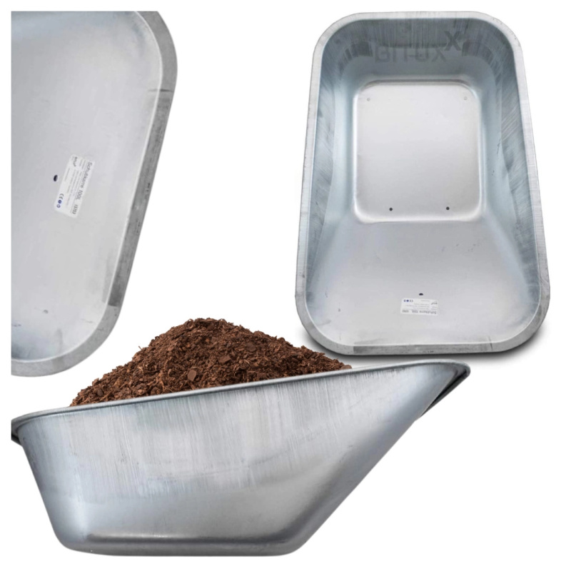 Ocynkovaná vana do kolečka 100 l, ocel 0,5 mm, nosnost 250 kg