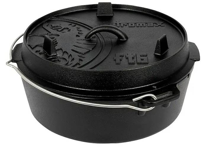 Litinový kotlík Petromax / 5,5 l / Ø 36,4 cm / černá Varianta: ivi1