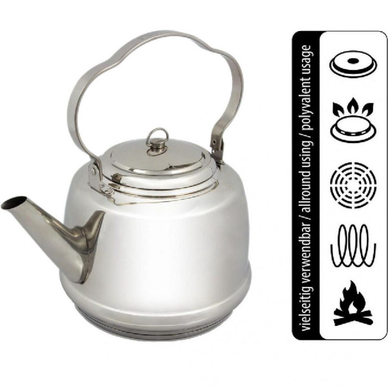 Petromax Teakettle TK1 1.5L, konvice, stříbrná