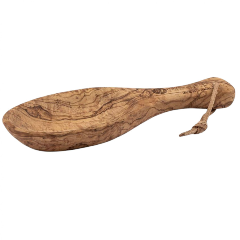 Petromax Flat Bowl 23 cm Olive Wood, lžíce