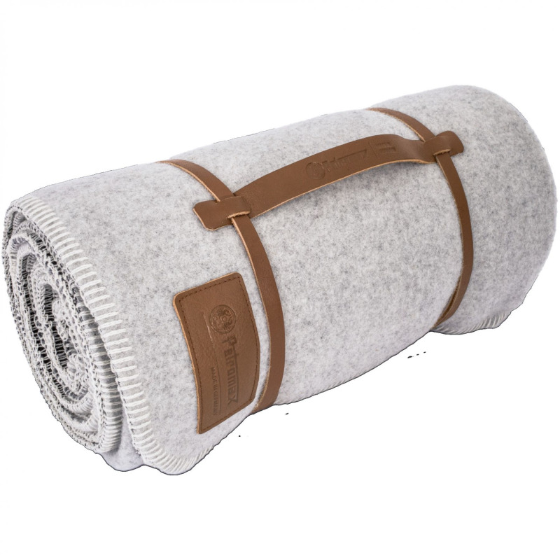 Petromax Smoky Wool Blanket, deka, bílá/šedá