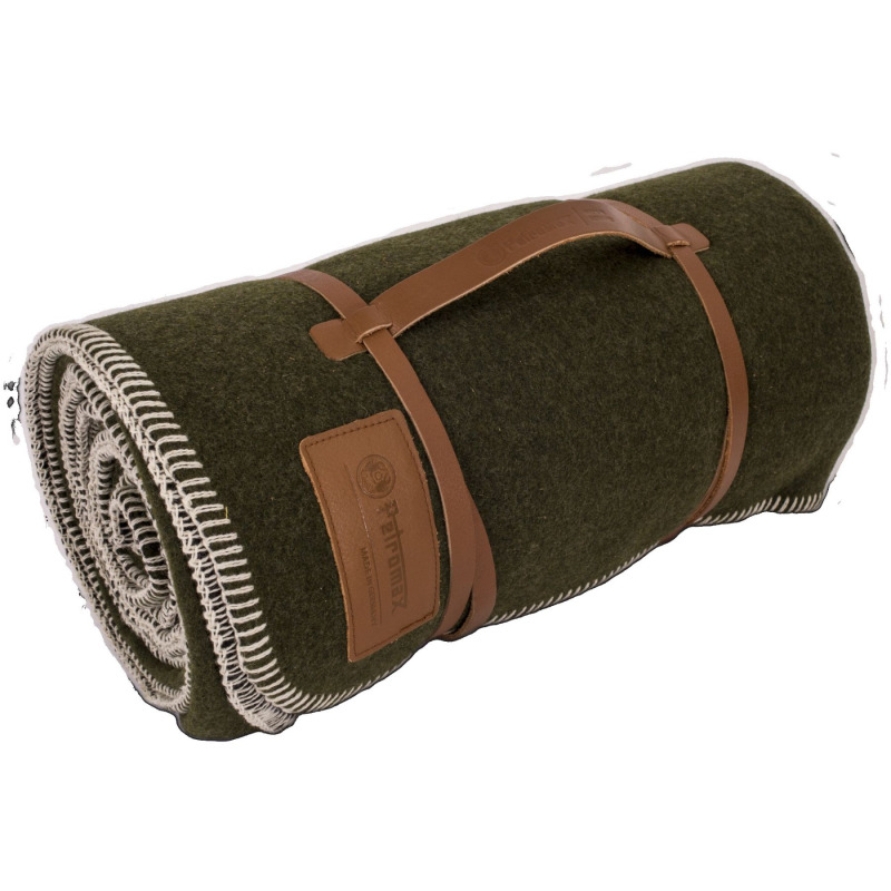 Petromax Smoky Wool Blanket, deka, zelená/černá
