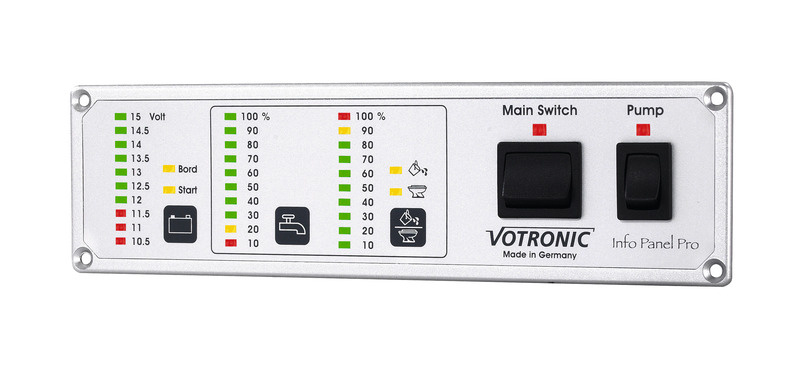 Panel pro sledování stavu baterie a nádrží - 12 V