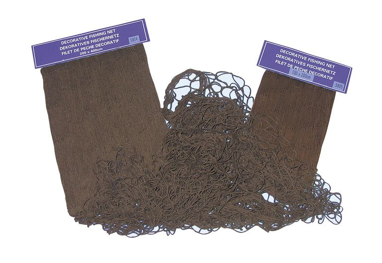 Dekorativní rybářská síť, hnědá, 100 × 200 cm