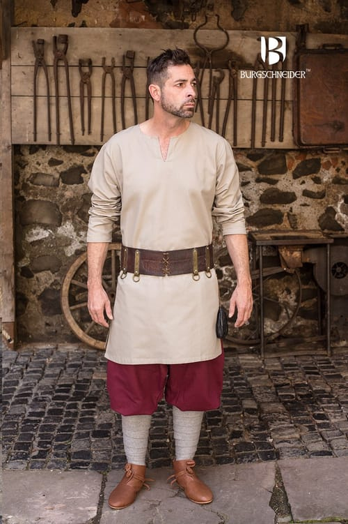 Bavlněná spodní tunika Leif - přírodní, velikost L