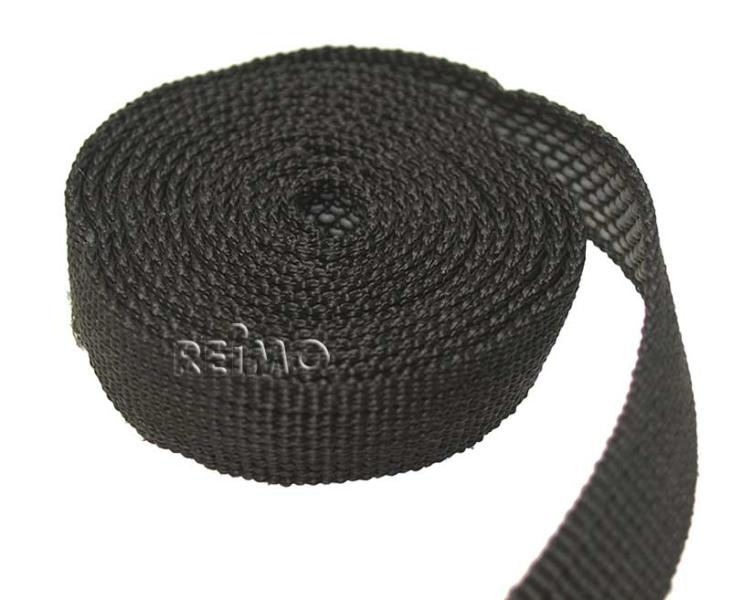 Napínací popruh černý 25mmlfm