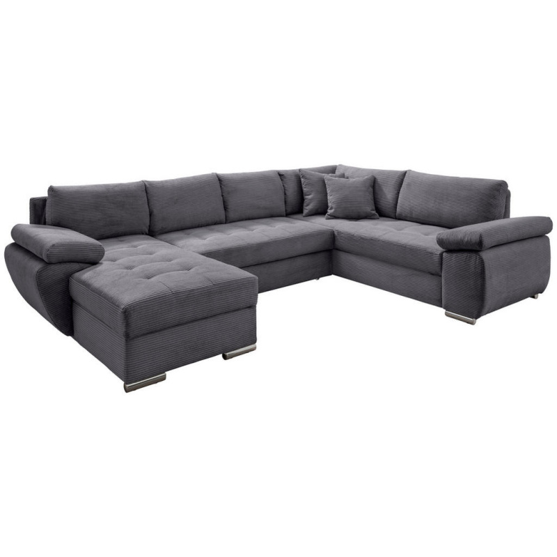 P & B SEDACÍ SOUPRAVA, textil, šedá
