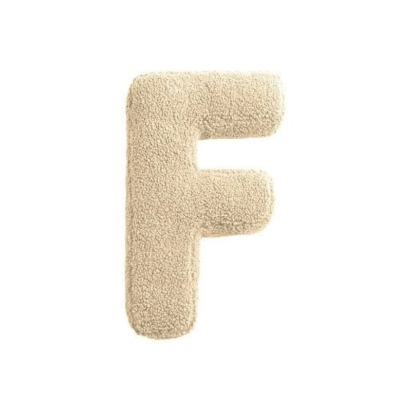 Mealini plyšové písmeno f krémové - 1 kus