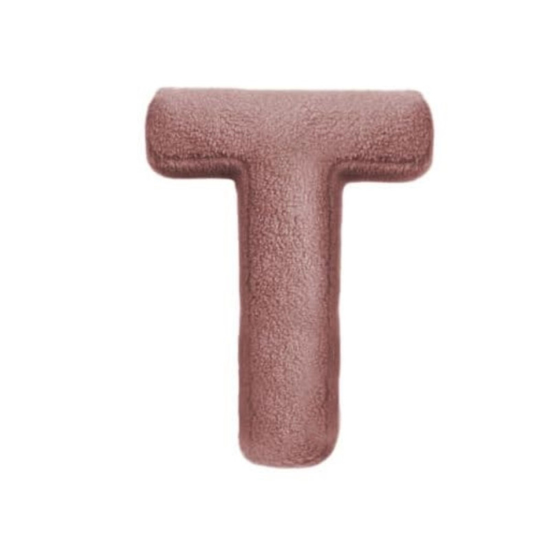 Mealini plyšové písmeno T růžové - 1 kus