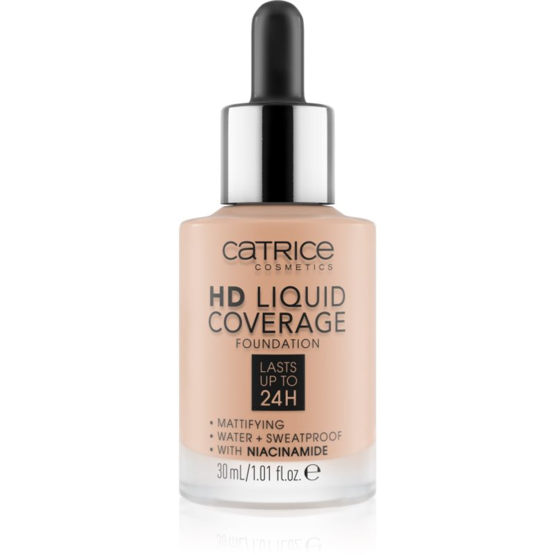 Catrice HD Liquid Coverage make-up odstín 020 Rose Beige 30 ml