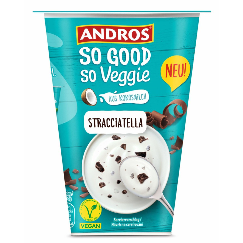 Andros So Good So Veggie Veganský dezert z kokosového nápoje stracciatella