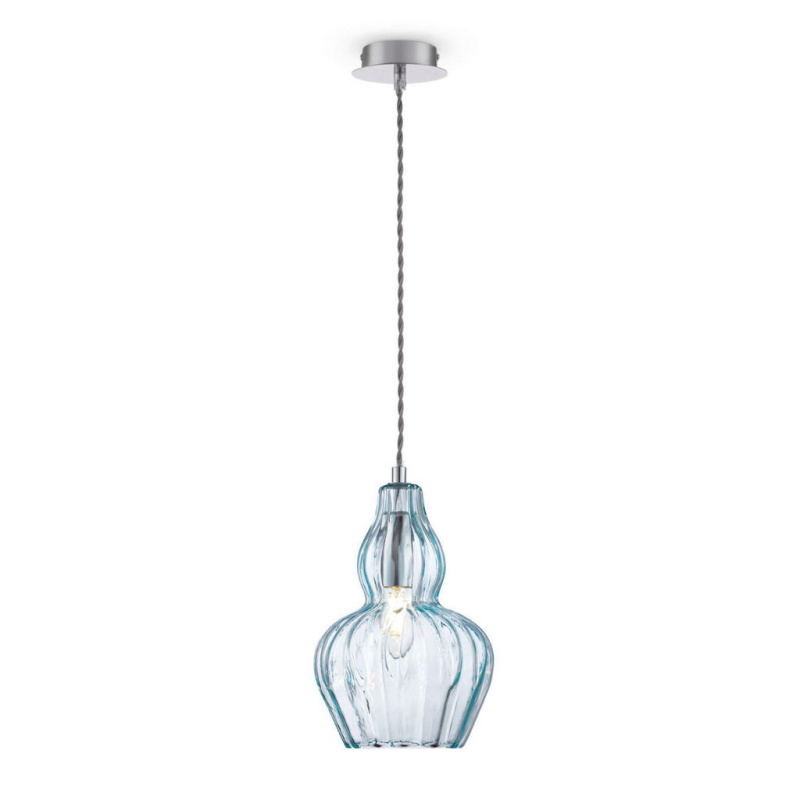 Maytoni Závěsné svítidlo EUSTOMA, 1xE14, Ø 16 cm Barva: Modrá