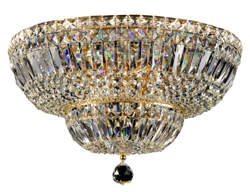 Maytoni Stropní křišťálové svítidlo BASFOR, 12xE14, Ø 46 cm