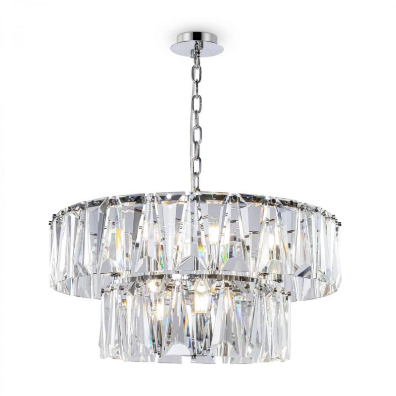 Maytoni Závěsné svítidlo PUNTES, 12xE14, Ø 68 cm Barva: Chrom