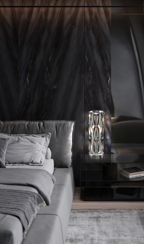 Maytoni Luxusní stolní lampa PUNTES, 60W, v. 58 cm, 2xE14 Barva: Chrom