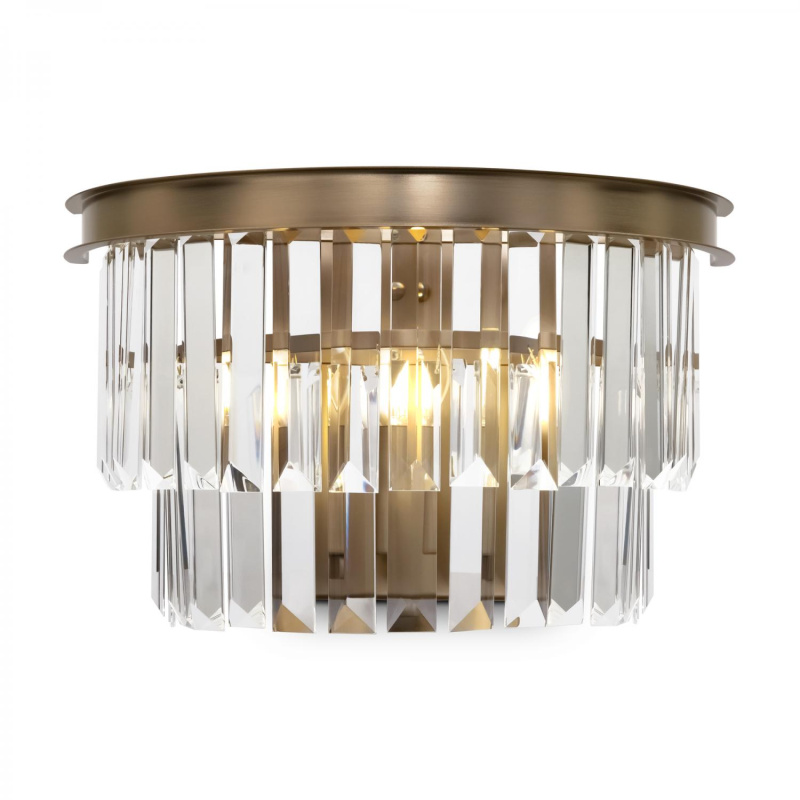 Maytoni Závěsné LED křišťálové svítidlo REVERO, Ø 50 cm, 7xE14, Barva: Mosazná
