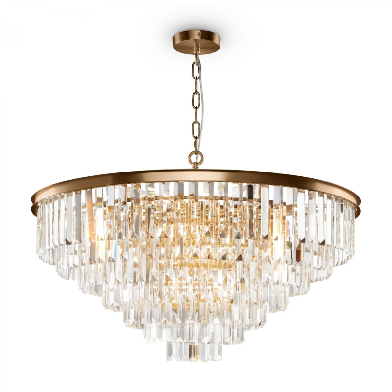 Maytoni Závěsné křišťálové svítidlo REVERO, 16xE14, Ø 80 cm