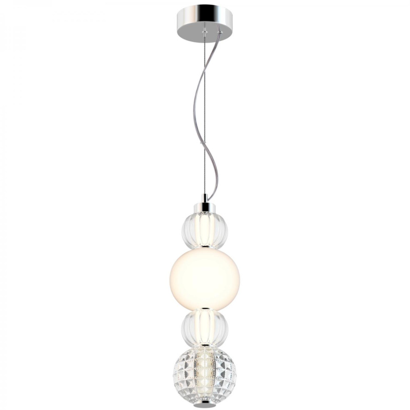 Maytoni Závěsné LED svítidlo COLLAR, 17W,  Ø 14,7 cm, CRI80 Barva: Chrom