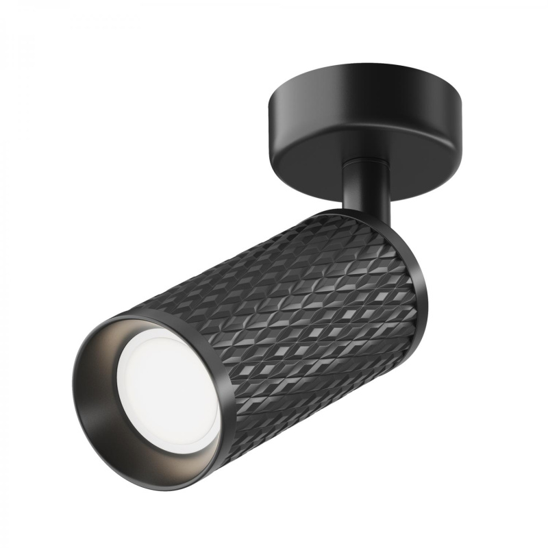Maytoni Designové stropní svítidlo FOCUS DESIGN, 10W, d. 13 cm, 1xGU10 Barva: Černá